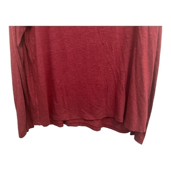 Twenty Montreal Men's Red Long Sleeve Tee Button Slub Henley - Picture 6 of 13